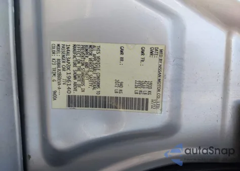 2013 Nissan Altima 2.5 S из США, поврежденный, VIN 1N4AL3AP2DC196140